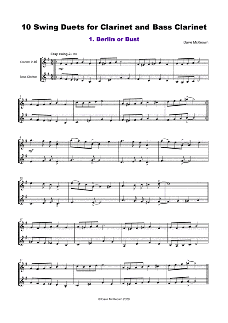 10 Swing Duets For Clarinet And Bass Clarinet Page 2