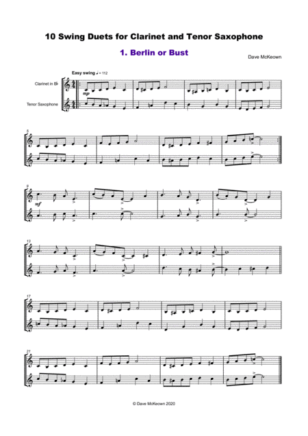 10 Swing Duets For Clarinet And Tenor Saxophone Page 2