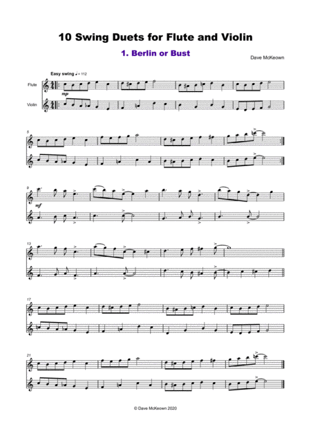 10 Swing Duets For Flute And Violin Page 2