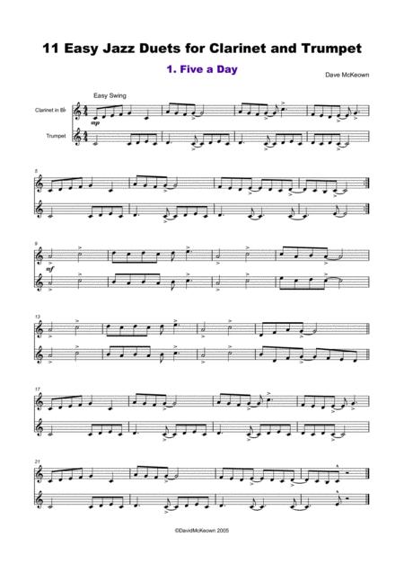 11 Easy Jazz Duets For Clarinet And Trumpet Page 2