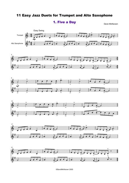 11 Easy Jazz Duets For Trumpet And Alto Saxophone Page 2
