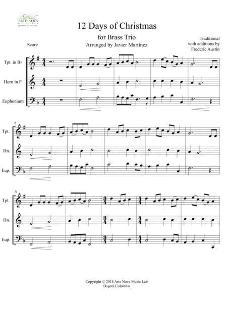 12 Days Of Christmas Easy Brass Trio Page 2