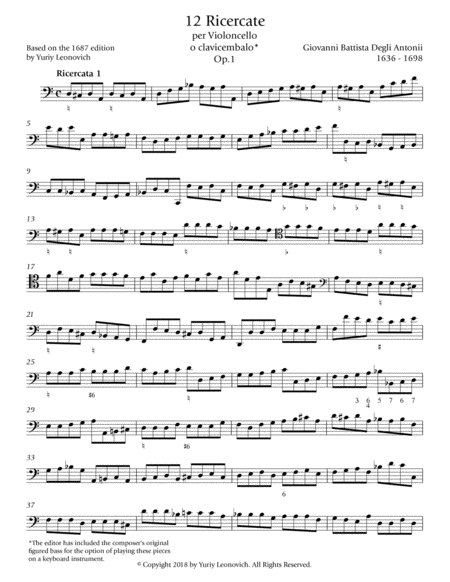 12 Ricercate For Cello Solo Op 1 Page 2