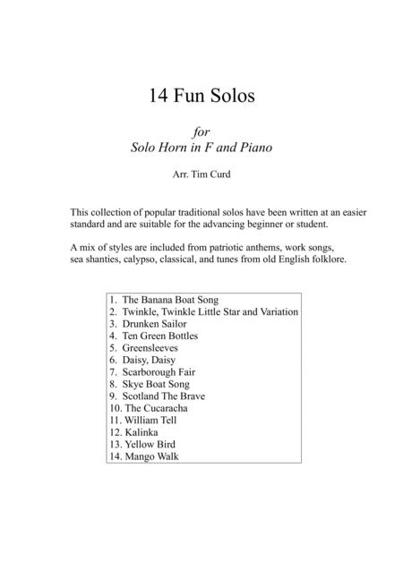 14 Fun Solos For Horn In F And Piano Page 2