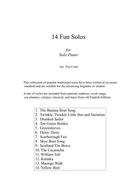 14 Fun Solos For Piano Page 2