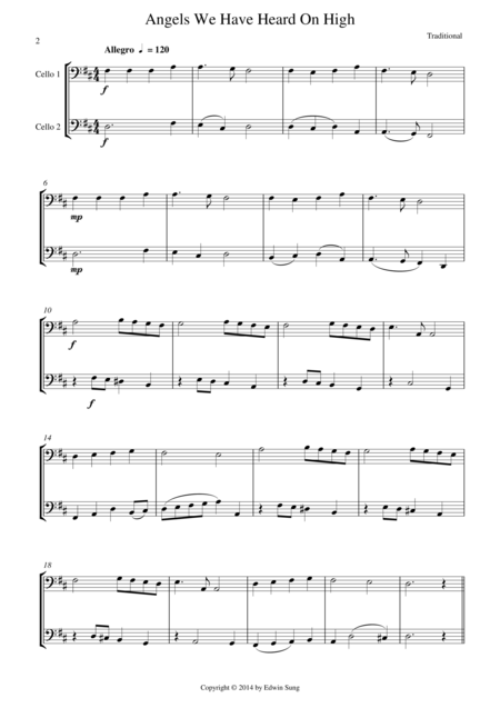 15 Popular Christmas Songs For Cello Duet Suitable For Beginning Intermediate Cellists Page 2