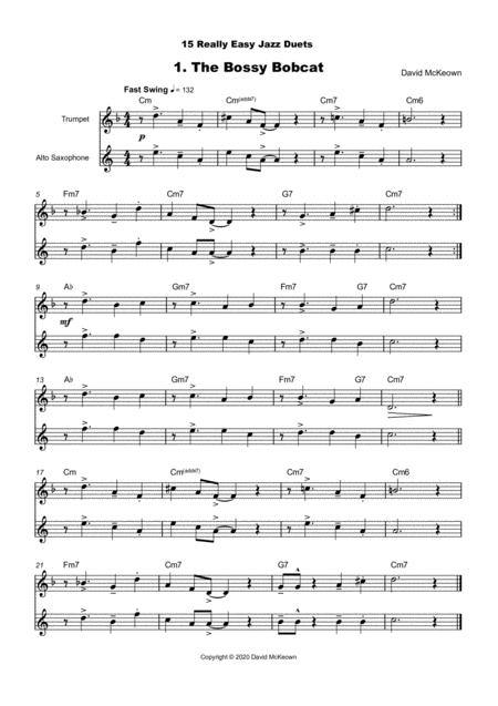 15 Really Easy Jazz Duets For Cool Cats For Trumpet And Alto Saxophone Duet Page 2