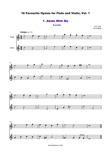 16 Favourite Hymns Vol 1 For Flute And Violin Duet Page 2