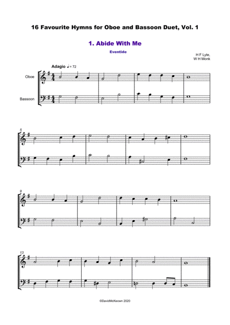 16 Favourite Hymns Vol 1 For Oboe And Bassoon Duet Page 2