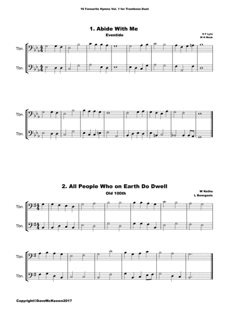 16 Favourite Hymns Vol 1 For Trombone Duet Page 2
