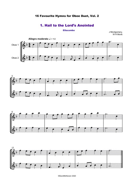 16 Favourite Hymns Vol 2 For Oboe Duet Page 2