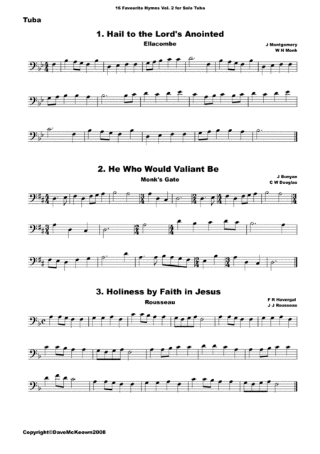 16 Favourite Hymns Vol 2 For Solo Tuba Page 2