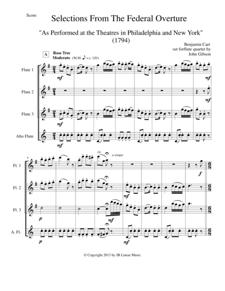 1794 Federal Overture For Flute Quartet Page 2