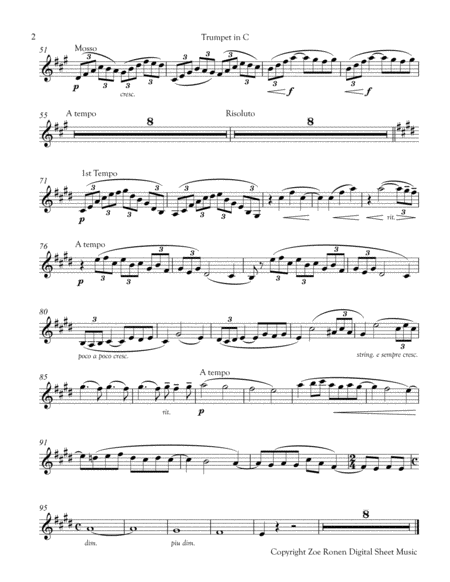 1st Arabesque For Trumpet And Piano Page 2