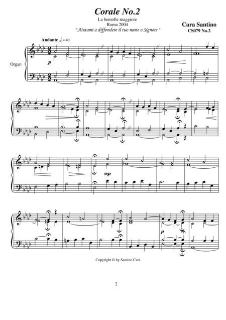 2 Chorales For Organ Cs079 Page 2