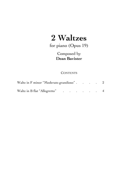 2 Waltzes For Piano Opus 19 Page 2