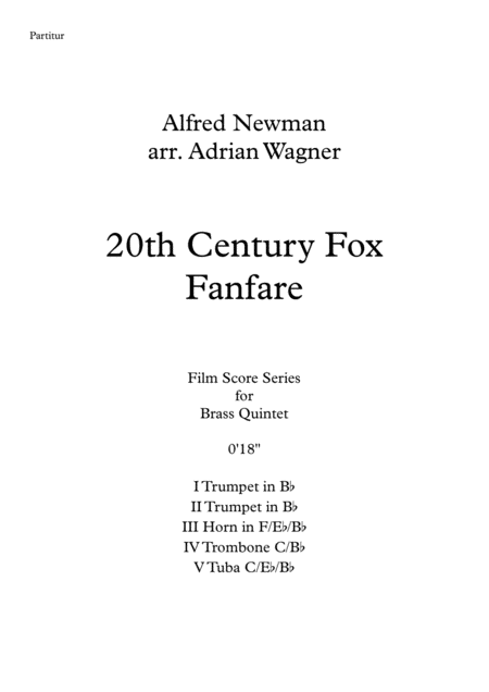 20th Century Fox Fanfare Alfred Newman Brass Quintet Arr Adrian Wagner Page 2