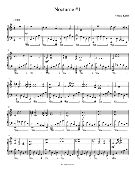 26 Piano Nocturnes By Ronald James Karle Page 2