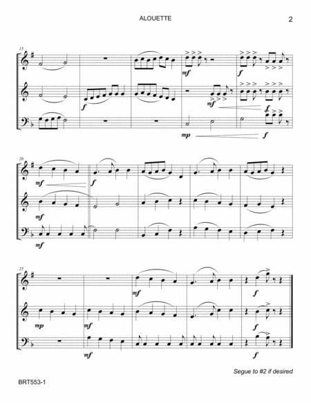 3 French Folk Songs Arranged For Brass Trio Unaccompanied Page 2