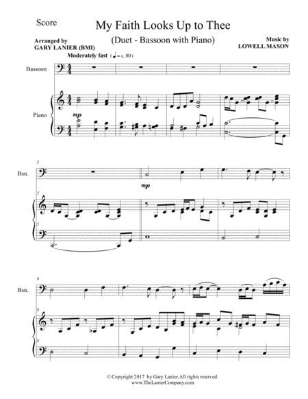 3 Hymns Of Faith Blessing Praise For Bassoon Piano With Score Parts Page 2