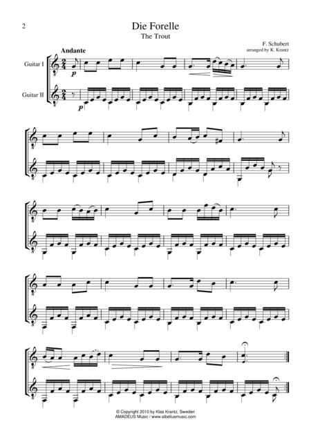 3 Short Pieces By Schubert For Easy Guitar Duo Page 2