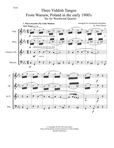 3 Yiddish Tangos For Woodwind Quartet Page 2