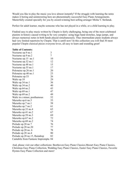 30 Chopin Easy Piano Classics Page 2