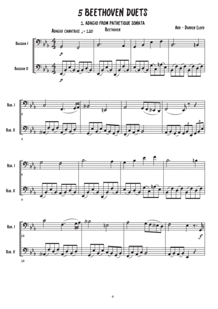 5 Beethoven Duets For 2 Bassoons Page 2