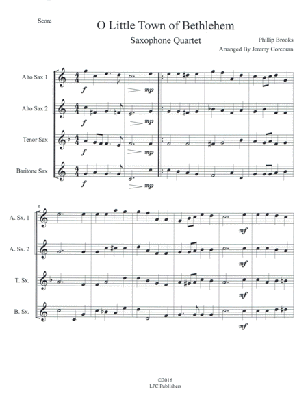 5 Christmas Carols For Saxophone Quartet Page 2