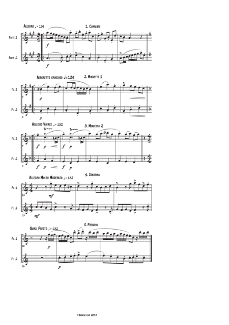 5 Duets For 2 Flutes Adapted From G F Handels Easy Pieces For Piano Page 2