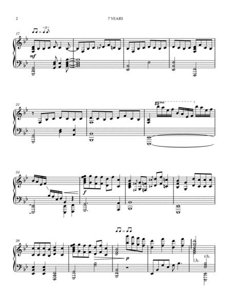 7 Years By Lukas Graham Piano Solo Page 2