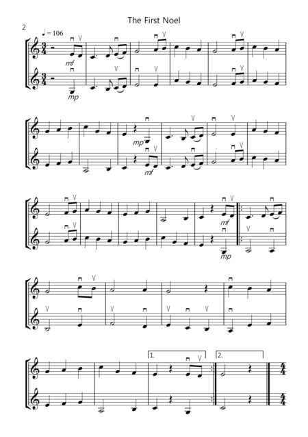 8 Christmas Duets For Violin Page 2