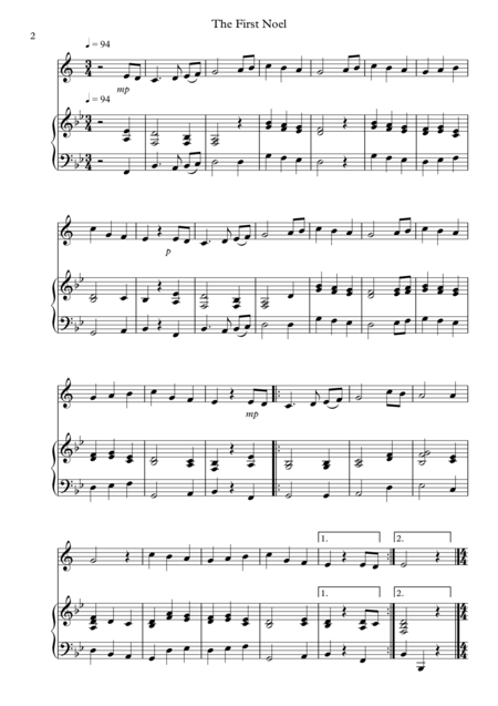 8 Christmas Pieces For Trumpet And Piano Page 2