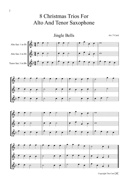 8 Christmas Trios For Alto And Tenor Saxophone Page 2