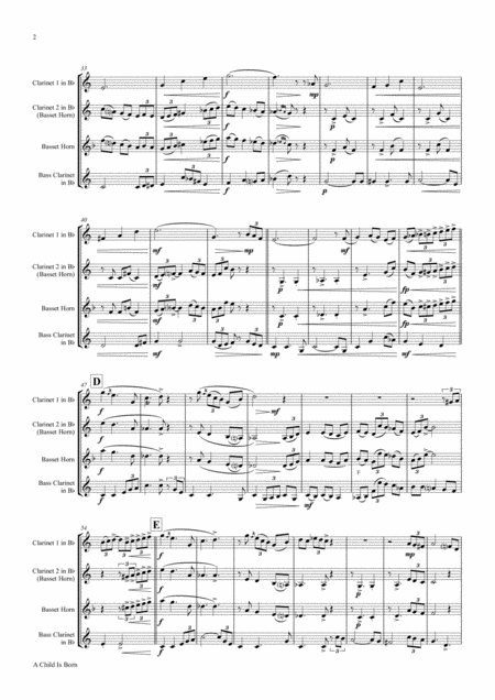 A Child Is Born Christmas Jazz Waltz By Thad Jones Clarinet Trio Page 2