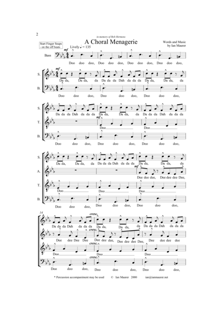 A Choral Menagerie Page 2