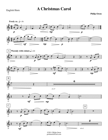 A Christmas Carol English Horn Part Page 2