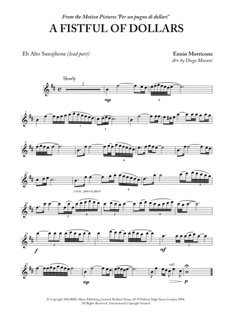 A Fistful Of Dollars For Saxophone Quartet Page 2