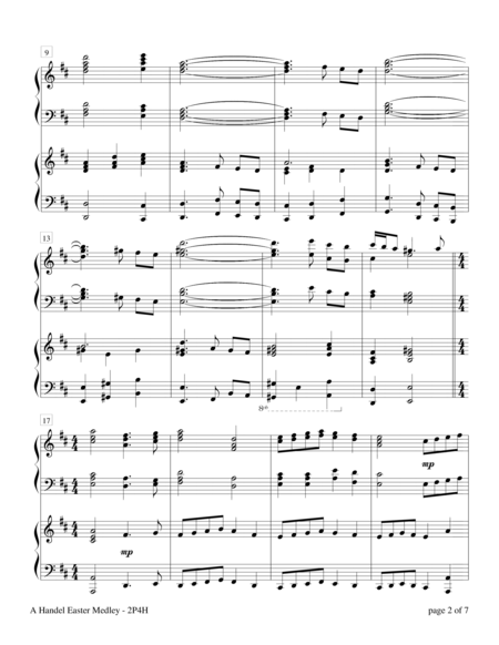 A Handel Easter Medley 2 Pianos 4 Hands Page 2