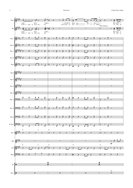 A Hard Days Night Vocal With Big Band Key Of E Page 2