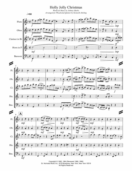 A Holly Jolly Christmas For Woodwind Quintet Page 2