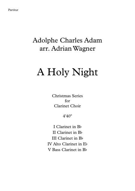 A Holy Night Clarinet Choir Arr Adrian Wagner Page 2