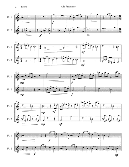 A La Japonaise For Flute Duo Page 2