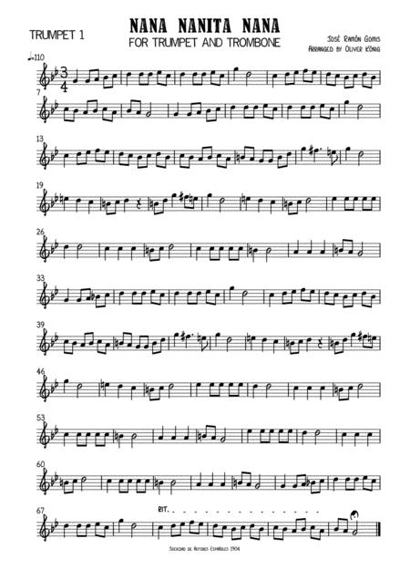 A La Nanita Nana For Trumpet And Trombone Spanish Christmas Carol Page 2