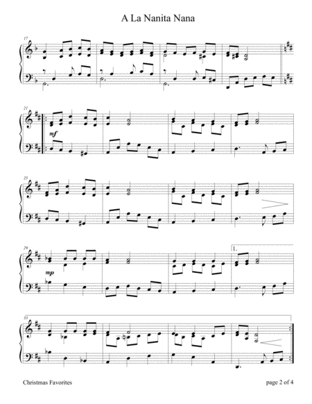 A La Nanita Nana Piano Solo Page 2