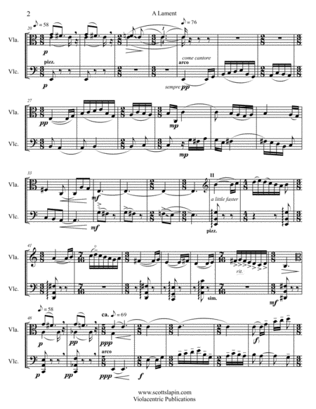 A Lament For Viola And Cello Page 2