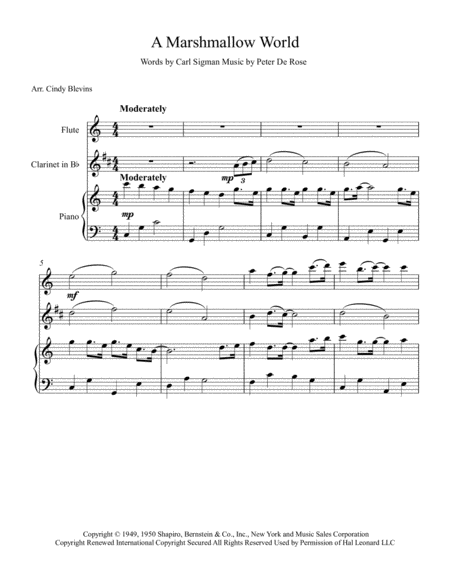 A Marshmallow World For Piano Flute And Clarinet Page 2