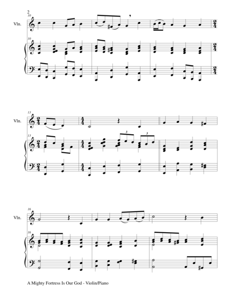 A Mighty Fortress Is Our God Duet Violin And Piano Score And Parts Page 2