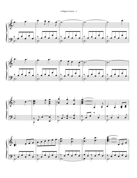 A Mighty Fortress Piano Solo By Eric Carlson Page 2