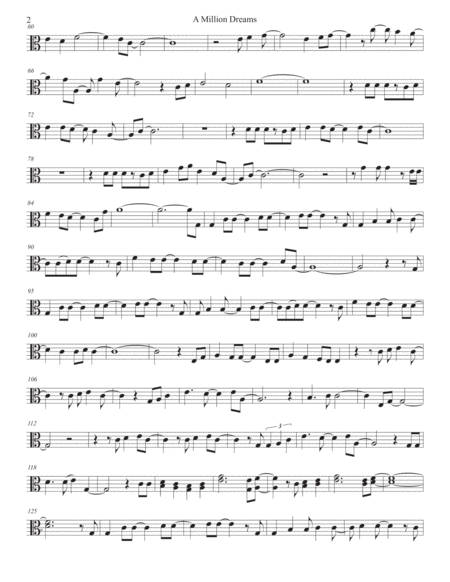 A Million Dreams Easy Key Of C Viola Page 2